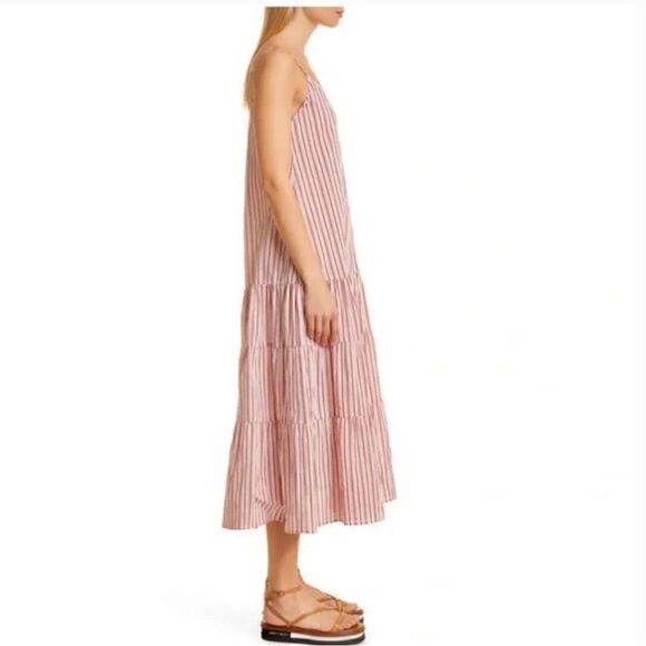 BOSS Datecara Striped Tiered Midi Dress NWT size 12 - Picture 3 of 7